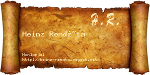 Heinz Renáta névjegykártya